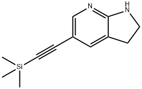 1H-Pyrrolo[2,3-b]pyridine, 2,3-dihydro-5-[2-(trimethylsilyl)ethynyl]- Structure