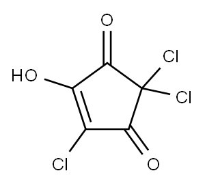 4-Cyclopentene-1,3-dione, 2,2,4-trichloro-5-hydroxy- Structure