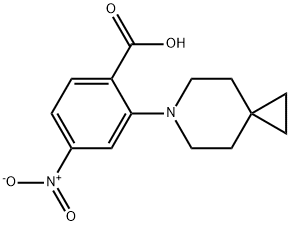 Benzoic acid, 2-(6-azaspiro[2.5]oct-6-yl)-4-nitro- Structure