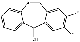 Dibenzo[b,e]thiepin-11-ol, 8,9-difluoro-6,11-dihydro- 구조식 이미지