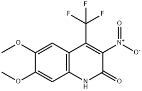 6,7-Dimethoxy-3-nitro-4-(trifluoromethyl)quinolin-2-ol 구조식 이미지