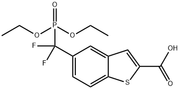 Benzo[b]thiophene-2-carboxylic acid, 5-[(diethoxyphosphinyl)difluoromethyl]- Structure