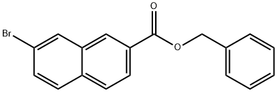 2-Naphthalenecarboxylic acid, 7-bromo-, phenylmethyl ester 구조식 이미지