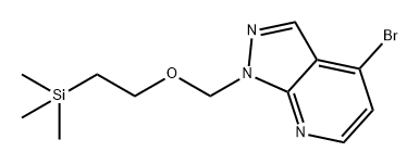 1H-Pyrazolo[3,4-b]pyridine, 4-bromo-1-[[2-(trimethylsilyl)ethoxy]methyl]- 구조식 이미지