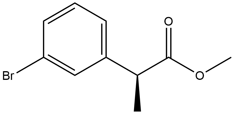 Benzeneacetic acid, 3-bromo-α-methyl-, methyl ester, (αS)- Structure