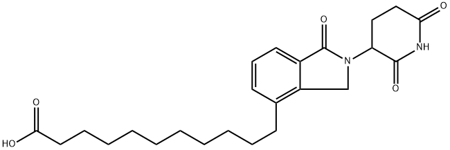 1H-Isoindole-4-undecanoic acid, 2-(2,6-dioxo-3-piperidinyl)-2,3-dihydro-1-oxo- 구조식 이미지