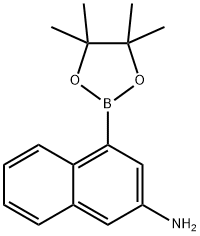 2-Naphthalenamine, 4-(4,4,5,5-tetramethyl-1,3,2-dioxaborolan-2-yl)- 구조식 이미지