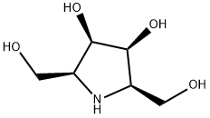 (2R,3S,4R,5S)-3,4-Dihydroxy-2,5-pyrrolidinedimethanol Structure