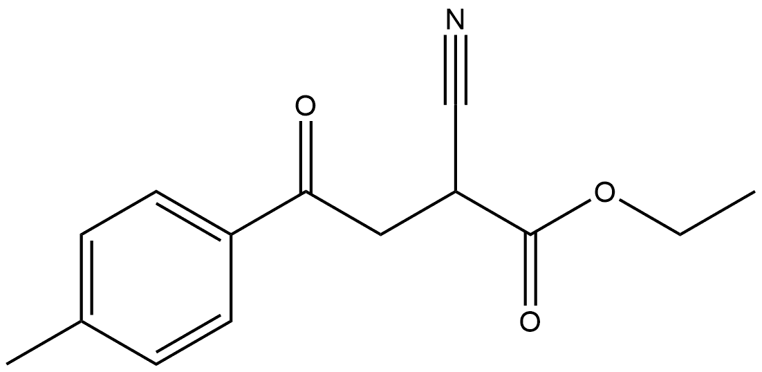 Benzenebutanoic acid, α-cyano-4-methyl-γ-oxo-, ethyl ester Structure