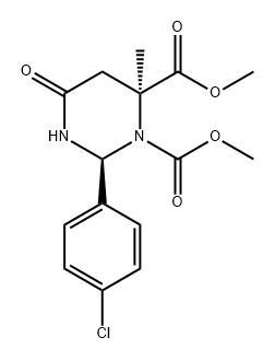 1,6(2H)-Pyrimidinedicarboxylic acid, 2-(4-chlorophenyl)tetrahydro-6-methyl-4-oxo-, 1,6-dimethyl ester, (2S,6S)- Structure