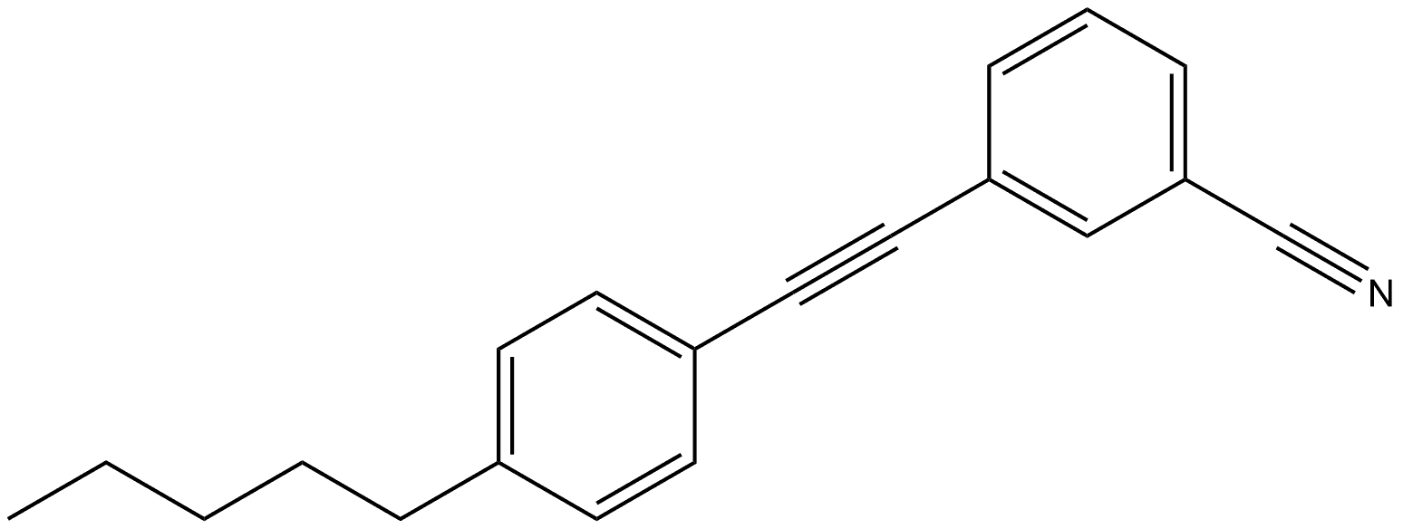 3-[2-(4-Pentylphenyl)ethynyl]benzonitrile Structure