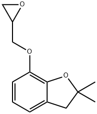 Benzofuran, 2,3-dihydro-2,2-dimethyl-7-(2-oxiranylmethoxy)- Structure