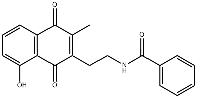 Benzamide, N-[2-(1,4-dihydro-8-hydroxy-3-methyl-1,4-dioxo-2-naphthalenyl)ethyl]- 구조식 이미지