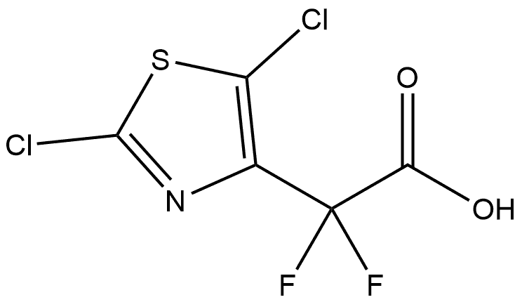 2,5-Dichloro-α,α-difluoro-4-thiazoleacetic acid Structure