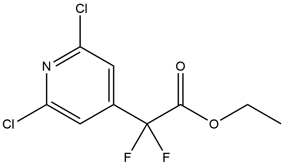 4-Pyridineacetic acid, 2,6-dichloro-α,α-difluoro-, ethyl ester 구조식 이미지