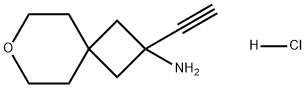 7-Oxaspiro[3.5]nonan-2-amine, 2-ethynyl-, hydrochloride (1:1) Structure