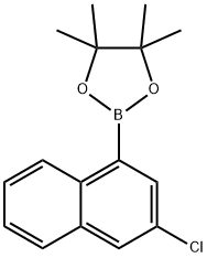 1,3,2-Dioxaborolane, 2-(3-chloro-1-naphthalenyl)-4,4,5,5-tetramethyl- Structure