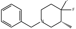 Piperidine, 4,4-difluoro-3-methyl-1-(phenylmethyl)-, (3R)- Structure