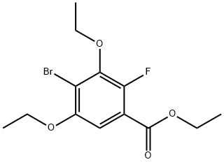 Benzoic acid, 4-bromo-3,5-diethoxy-2-fluoro-, ethyl ester Structure