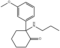Cyclohexanone, 2-(3-methoxyphenyl)-2-(propylamino)- Structure
