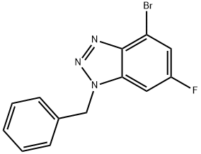 1-Benzyl-4-bromo-6-fluoro-1H-benzotriazole Structure