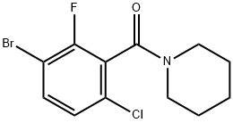 (3-bromo-6-chloro-2-fluorophenyl)(piperidin-1-yl)methanone 구조식 이미지