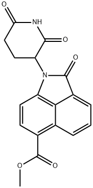 Methyl 1-(2,6-dioxo-3-piperidinyl)-1,2-dihydro-2-oxobenz[cd]indole-6-carboxylate Structure