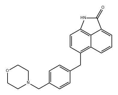 Benz[cd]indol-2(1H)-one, 6-[[4-(4-morpholinylmethyl)phenyl]methyl]- Structure