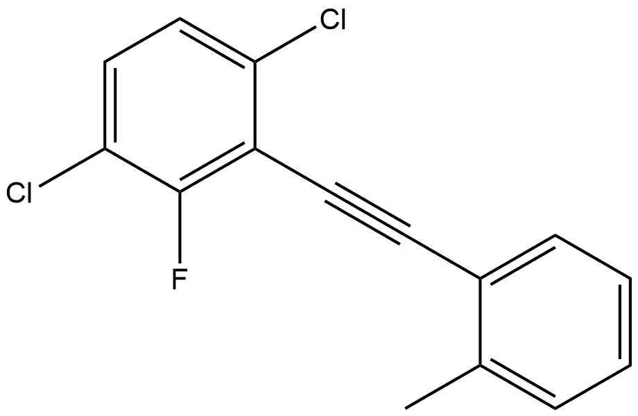 1,4-Dichloro-2-fluoro-3-[2-(2-methylphenyl)ethynyl]benzene Structure