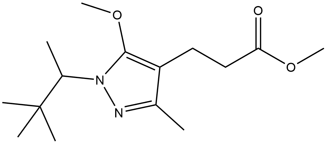 methyl 3-[1-(3,3-dimethylbutan-2-yl)-5-methoxy-3-methyl-1H-pyrazol-4-yl]propanoate Structure