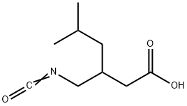 Hexanoic acid, 3-(isocyanatomethyl)-5-methyl- 구조식 이미지