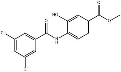 Benzoic acid, 4-[(3,5-dichlorobenzoyl)amino]-3-hydroxy-, methyl ester Structure