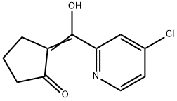 Cyclopentanone, 2-[(4-chloro-2-pyridinyl)hydroxymethylene]- Structure