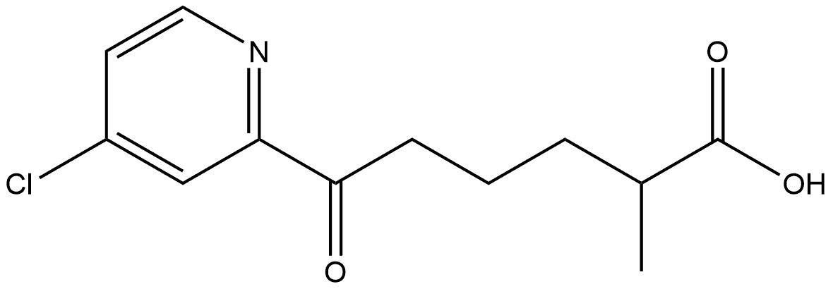 2-Pyridinehexanoic acid, 4-chloro-α-methyl-ε-oxo- Structure