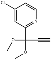 4-Chloro-2-(1,1-dimethoxy-2-propyn-1-yl)pyridine Structure