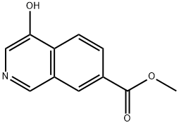 7-Isoquinolinecarboxylic acid, 4-hydroxy-, methyl ester 구조식 이미지