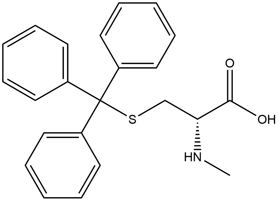 N-Methyl-S-(triphenylmethyl)-D-cysteine Structure