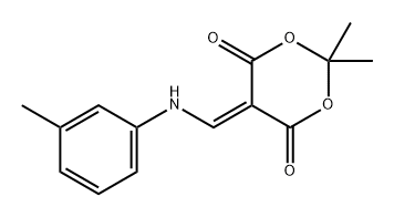 1,3-Dioxane-4,6-dione, 2,2-dimethyl-5-[[(3-methylphenyl)amino]methylene]- 구조식 이미지