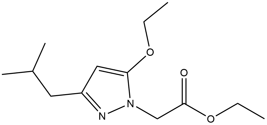 ethyl 2-[5-ethoxy-3-(2-methylpropyl)-1H-pyrazol-1-yl]acetate Structure