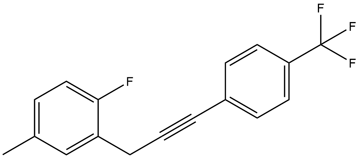 1-Fluoro-4-methyl-2-[3-[4-(trifluoromethyl)phenyl]-2-propyn-1-yl]benzene Structure