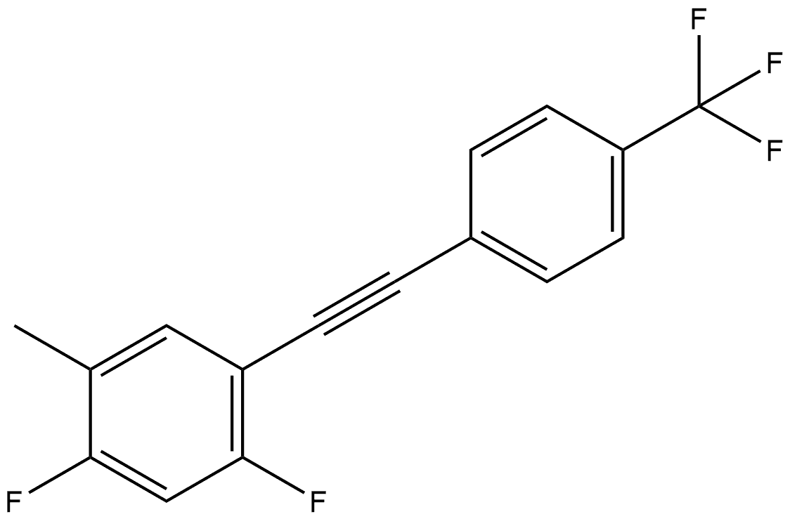 1,5-Difluoro-2-methyl-4-[2-[4-(trifluoromethyl)phenyl]ethynyl]benzene Structure