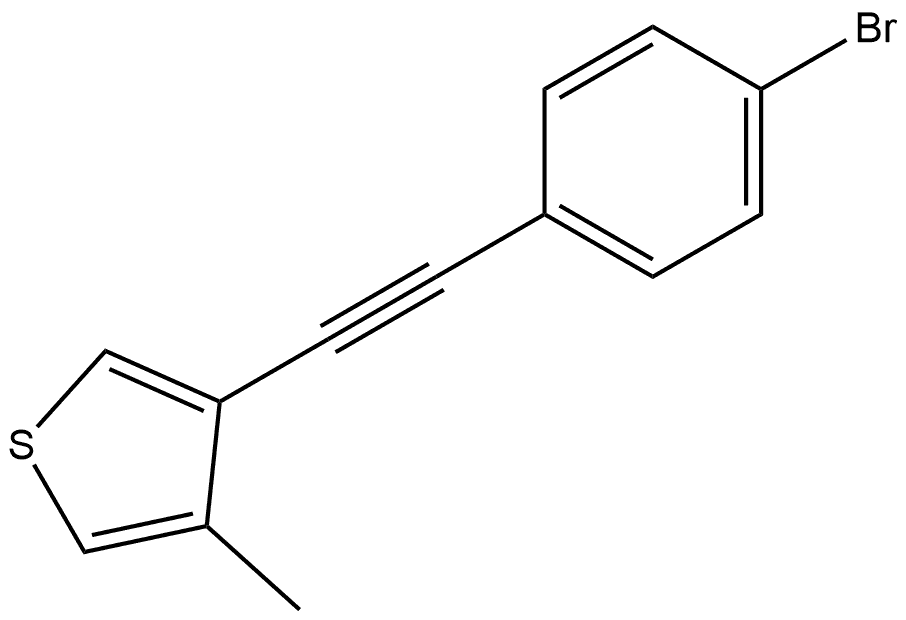 3-[2-(4-Bromophenyl)ethynyl]-4-methylthiophene Structure