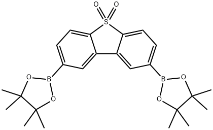 2,8-bis(4,4,5,5-tetramethyl-1,3,2-dioxaborolan-2-yl)dibenzothiophene 5,5-dioxide Structure