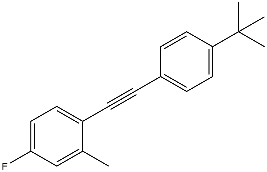 1-[2-[4-(1,1-Dimethylethyl)phenyl]ethynyl]-4-fluoro-2-methylbenzene Structure