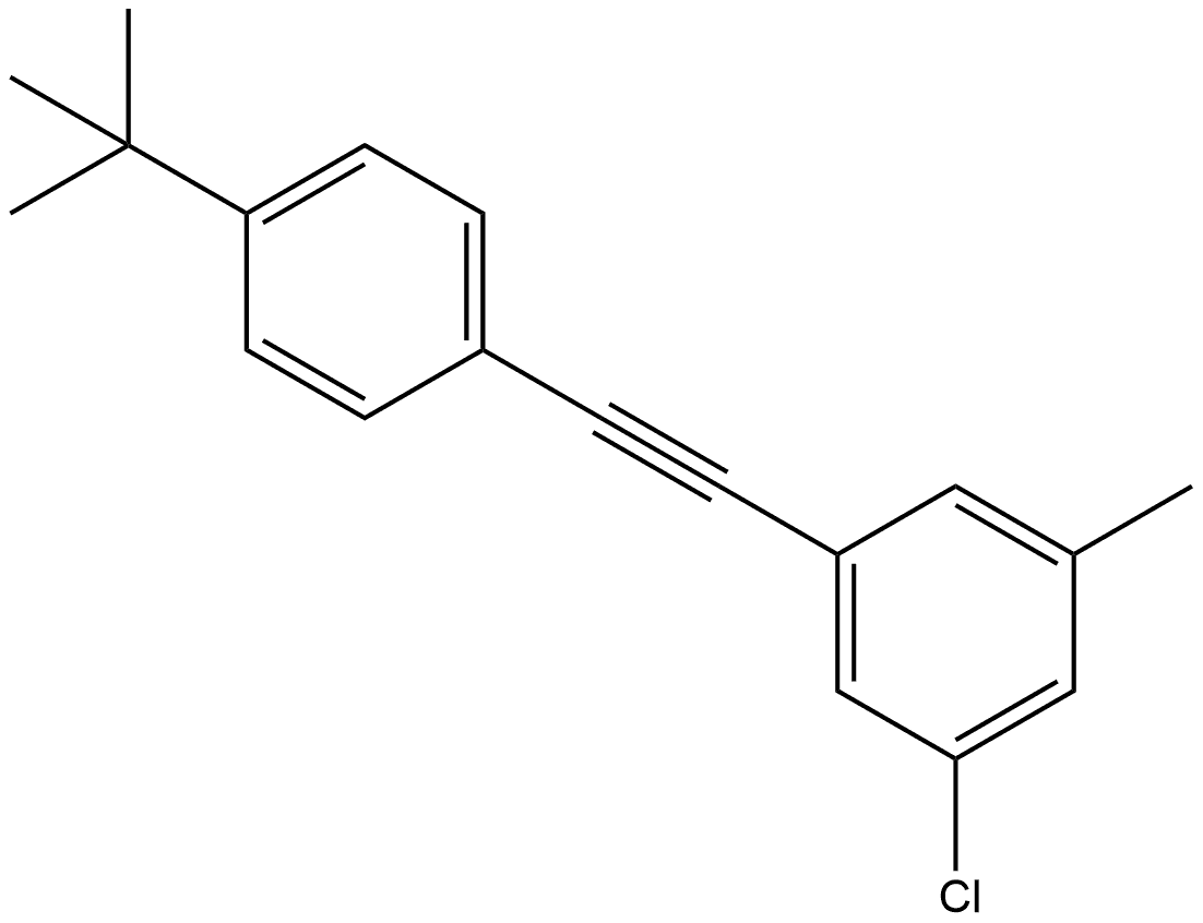 1-Chloro-3-[2-[4-(1,1-dimethylethyl)phenyl]ethynyl]-5-methylbenzene Structure