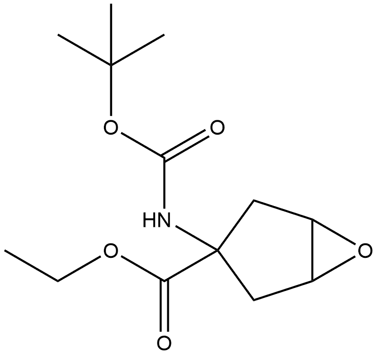 6-Oxabicyclo[3.1.0]hexane-3-carboxylic acid, 3-[[(1,1-dimethylethoxy)carbonyl]amino]-, ethyl ester, (3-exo)- Structure