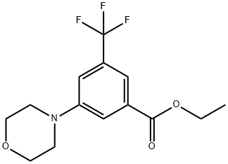 Benzoic acid, 3-(4-morpholinyl)-5-(trifluoromethyl)-, ethyl ester 구조식 이미지