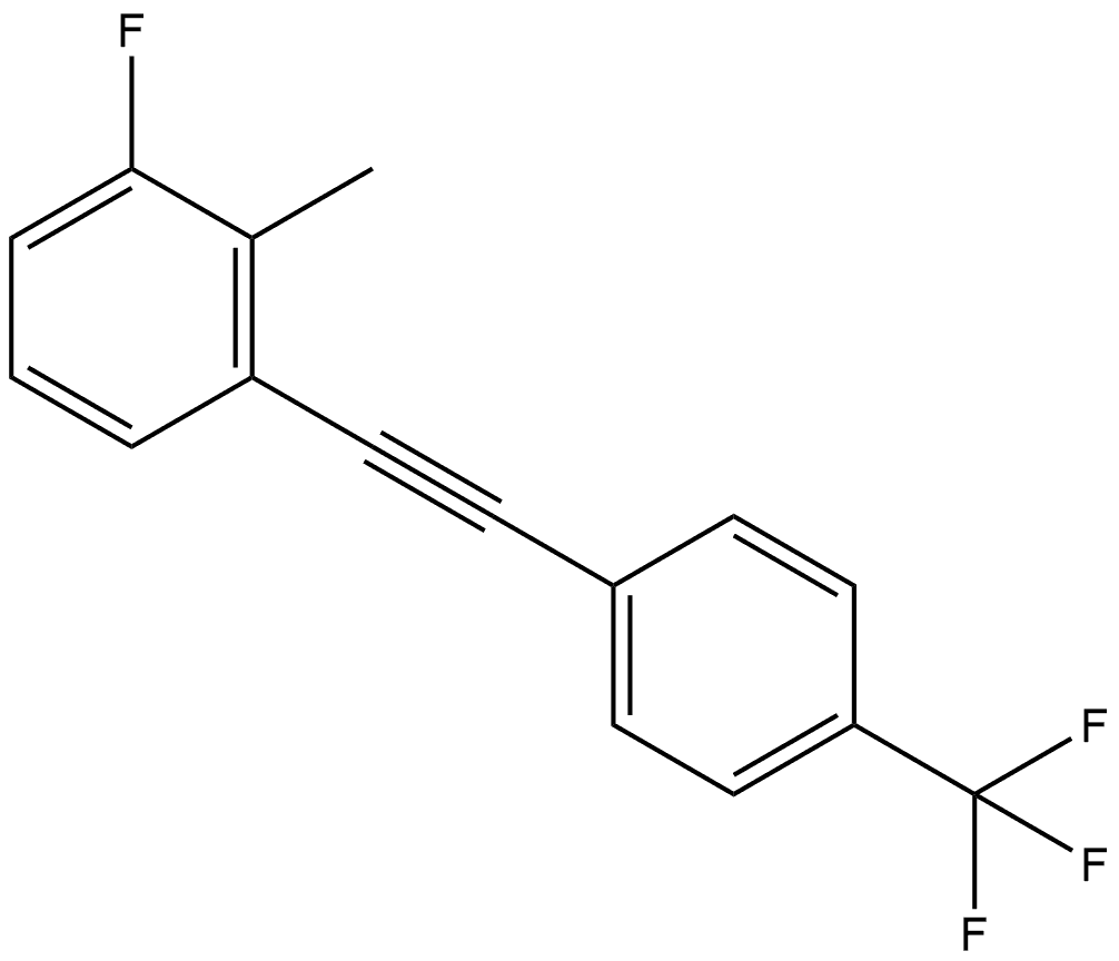 1-Fluoro-2-methyl-3-[2-[4-(trifluoromethyl)phenyl]ethynyl]benzene Structure