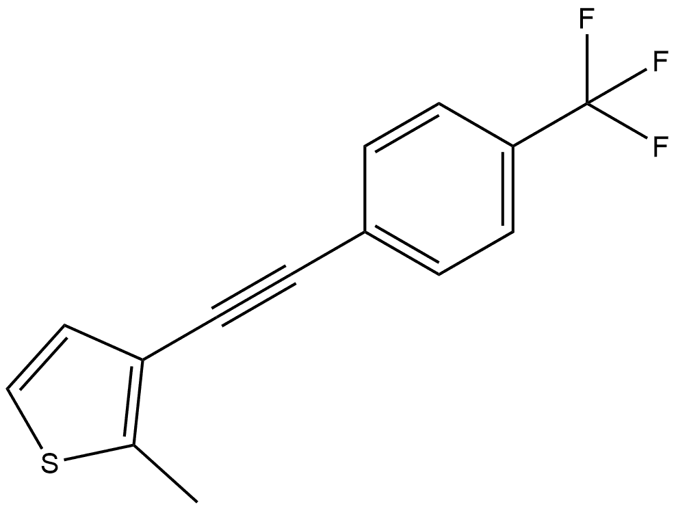 2-Methyl-3-[2-[4-(trifluoromethyl)phenyl]ethynyl]thiophene Structure