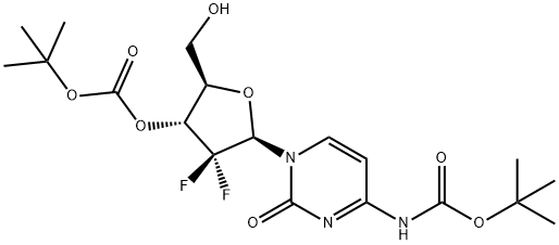 4-N-3'-O-bis(tert-butoxycarbonyl)geMcitabine Structure